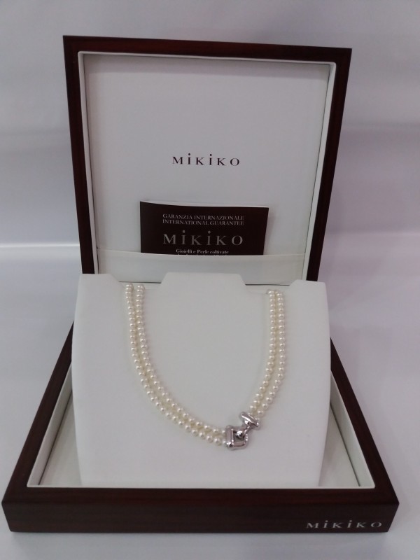  Collana Oro Bianco, Perle Donna MiKiKo  MC1170O4FCI045