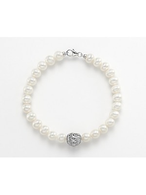  Bracciale Oro Bianco, Perle Donna MiKiKo MB087505FCBI065