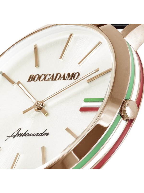  Orologio Acciaio, Pelle Uomo Boccadamo AM009