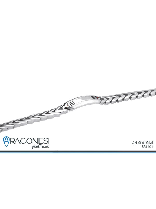  Bracciale Acciaio Uomo Aragonesi BR1401